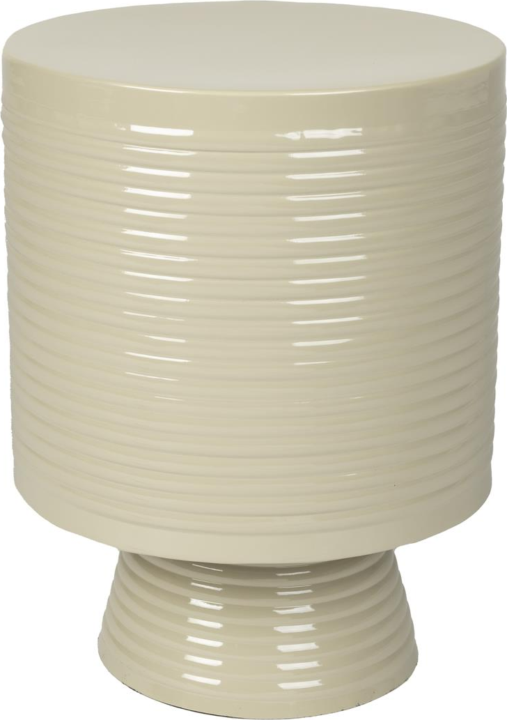 Sidebord Studio White Sven Småbord ø35   H46 Cm Lysgrå Pulverlakeret Jern