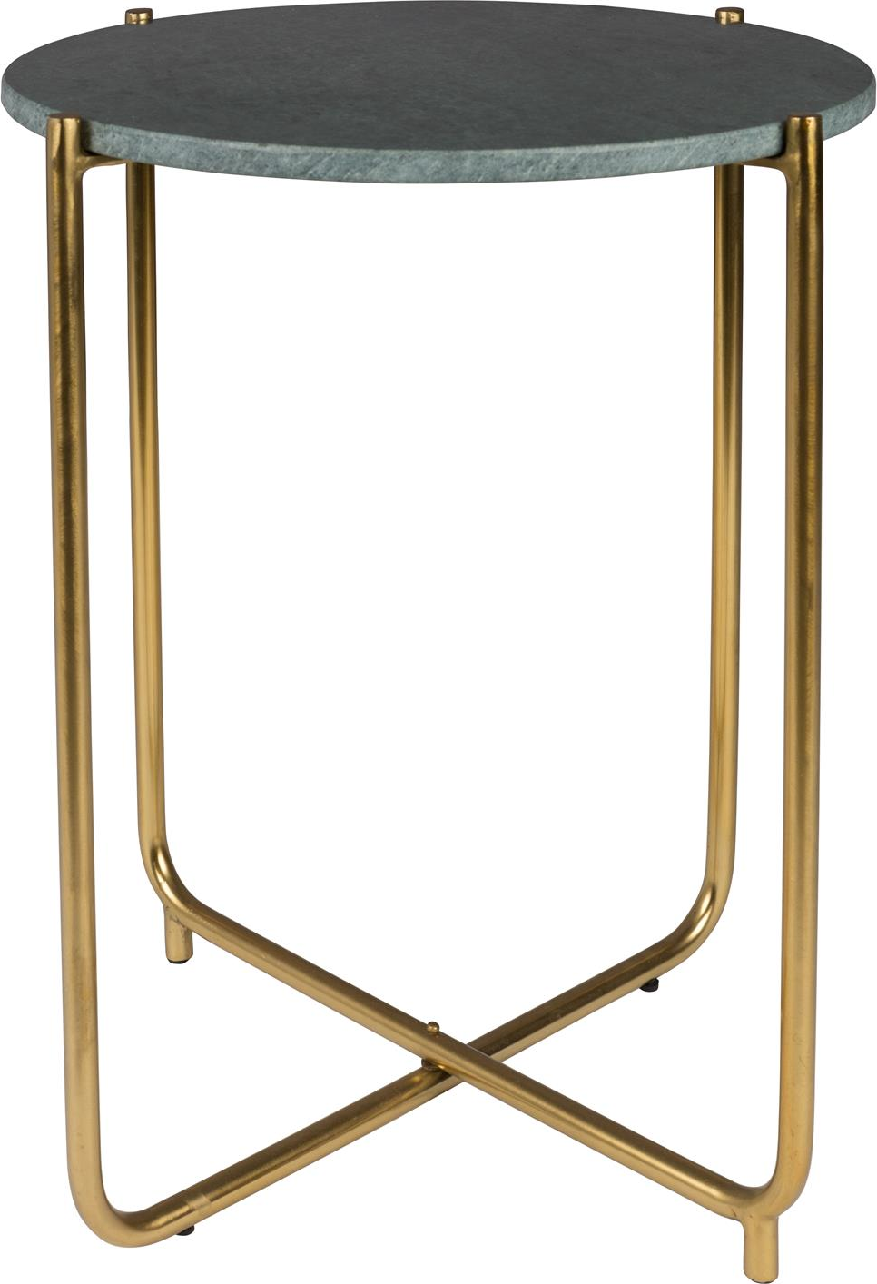 Elegant sidebord i askegrå marmor med metalbund