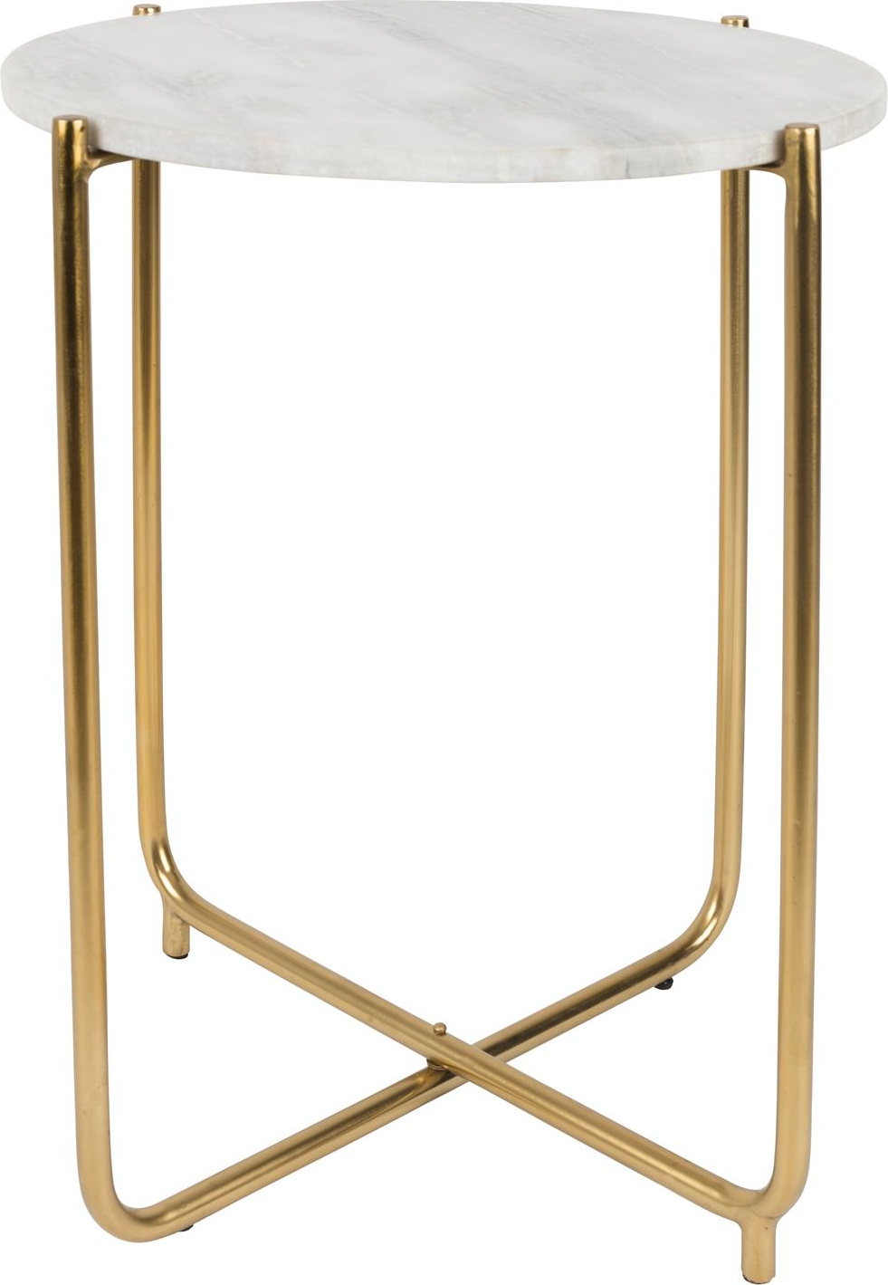 Sidebord Timpa i marmor med gylden metalbase