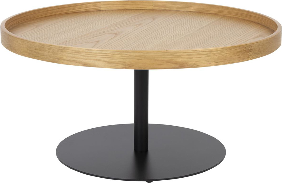 Elegant Yuri Sidebord fra Studio White – Ø70 cm, Mørk Sand