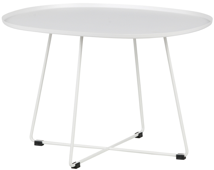 Minimalistisk Otis Sidebord i Hvidt Metal fra Woood