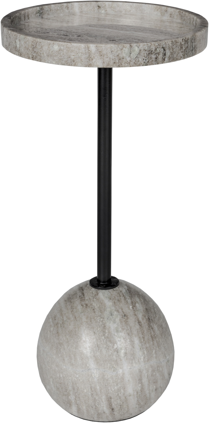 Elegant Cocktail Sidebord i Stengrå Marmor - Zuiver