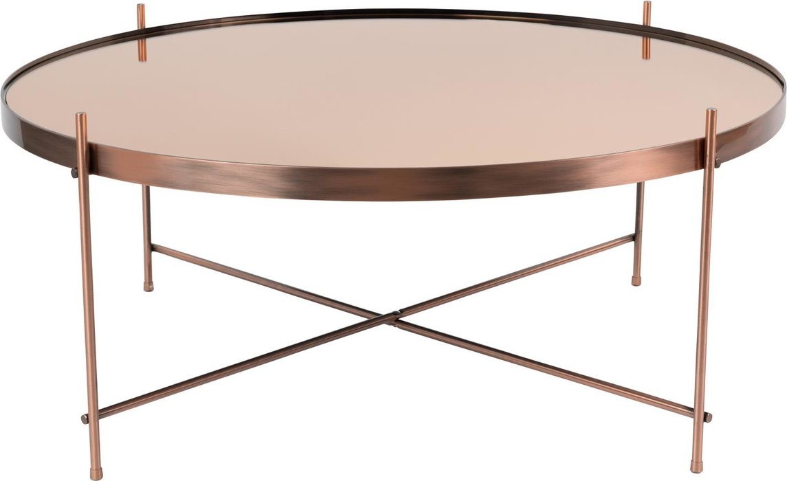 Elegant Zuiver Cupid Sidebord Ø82 cm i Stenlysgrå og Guld