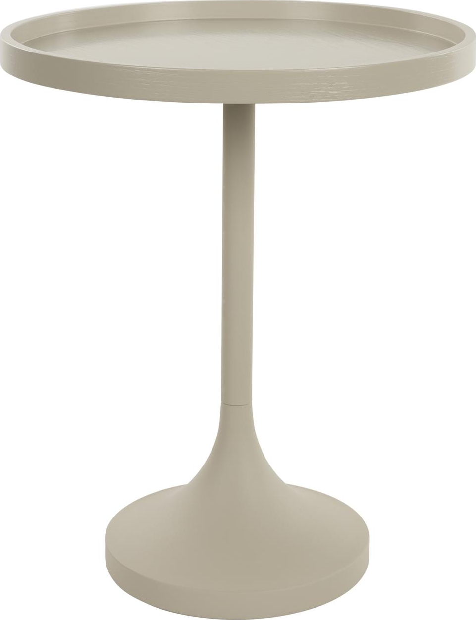 Sidebord Zuiver Jason Rundt Småbord ø46   H56 Cm Lysgrå Mdf   Stål
