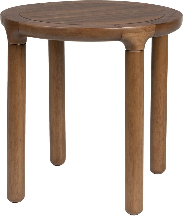 Sidebord Zuiver Storm Mudderbrun Asketræ Egfinér ø45   H45 Cm  -rille Småbord
