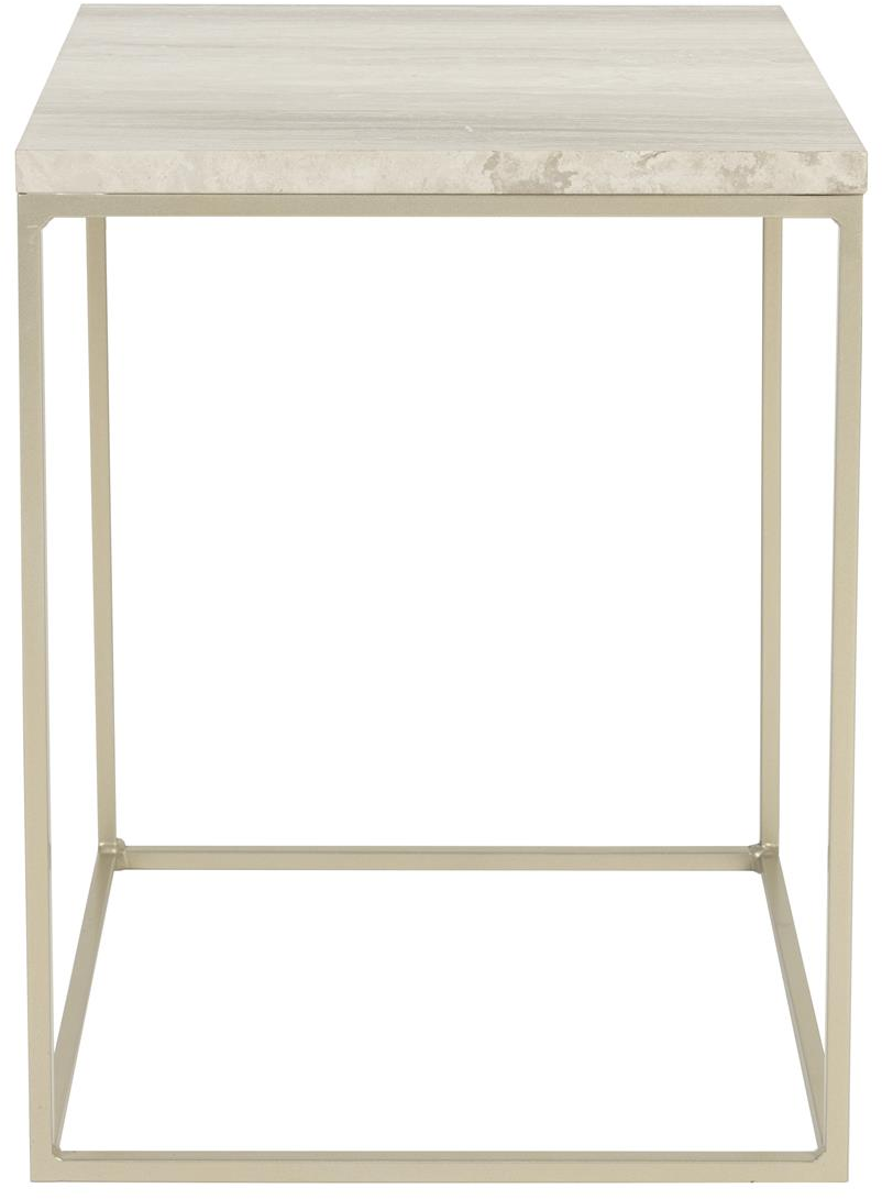 Lysgrå Marmorbord med Jernbase - Elegant Design til Hjemmet