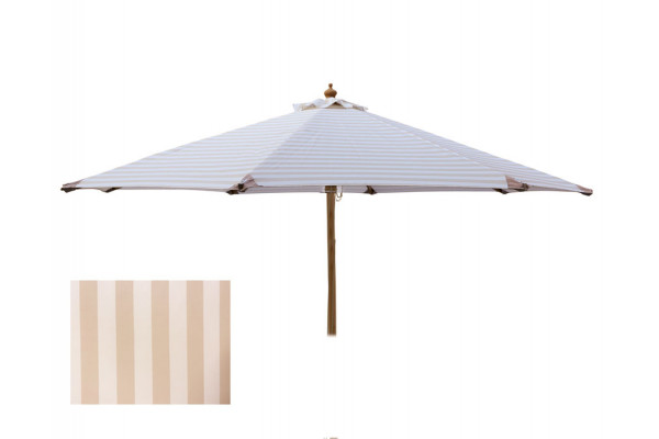 Signe Parasol Meter -delt Hvid Beige Stribet