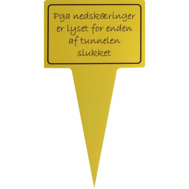 Sjovt Planteskilt Pga Nedskæringer