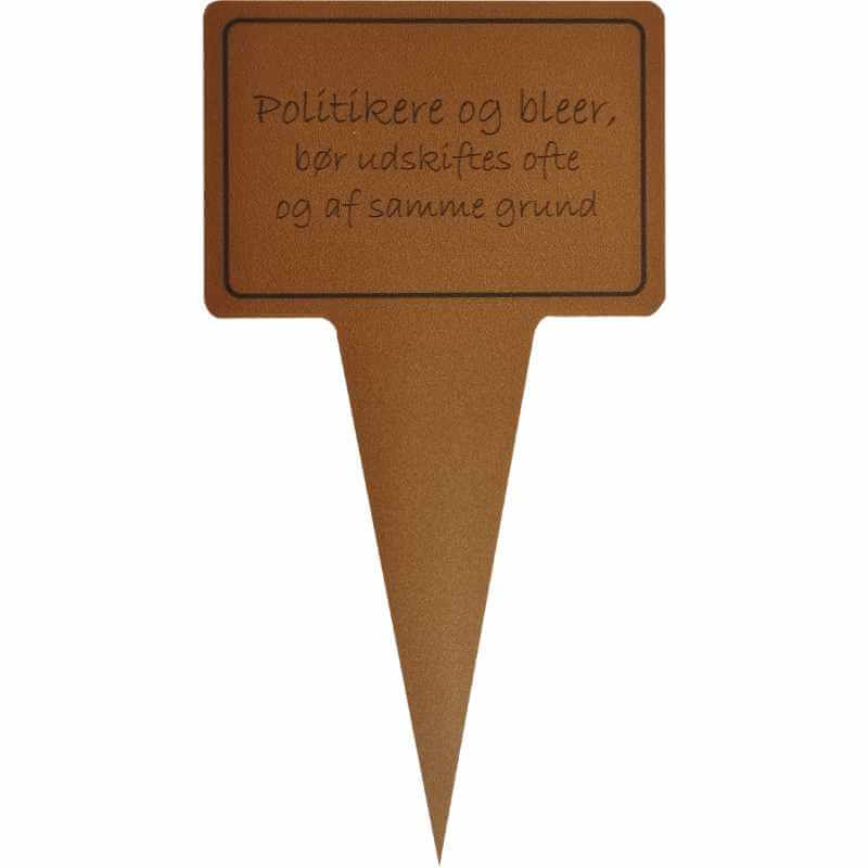 Sjovt Planteskilt Politikere Og Bleer