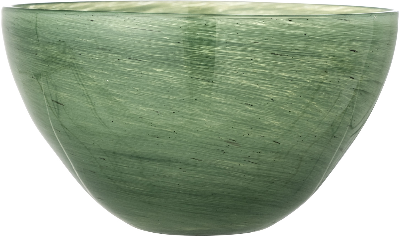 Skål Bloomingville Esmaralda Mundblæst Grønt Glas ø25 Cm