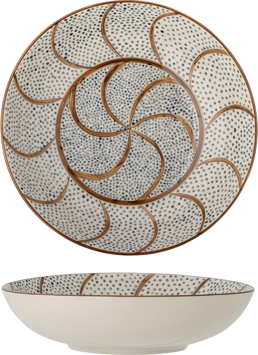 Skål Bloomingville Heikki ø32 Cm Brun Stentøj Serveringsskål