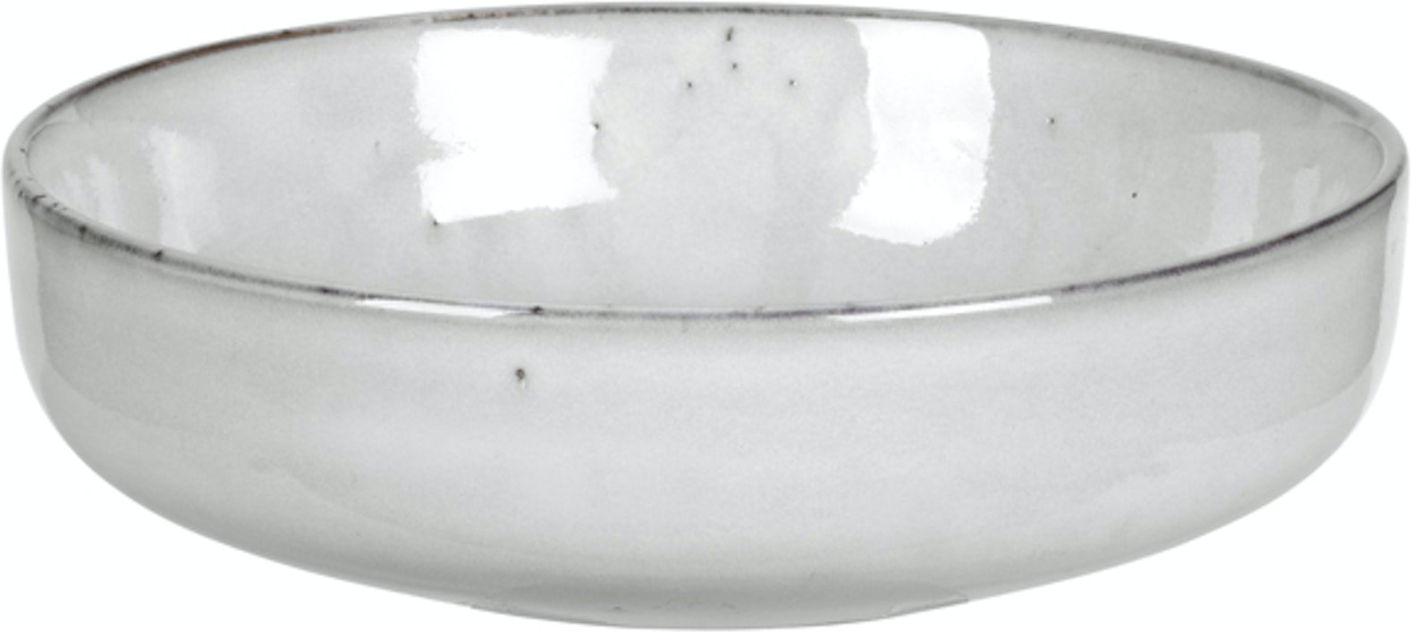 Elegant hvid stentøjsskål fra Broste Copenhagen - Ø17 cm