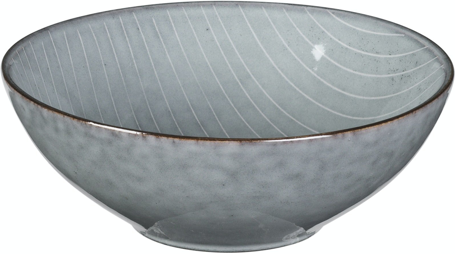 Elegant blå stentøjsskål fra Broste Copenhagen - 17 cm