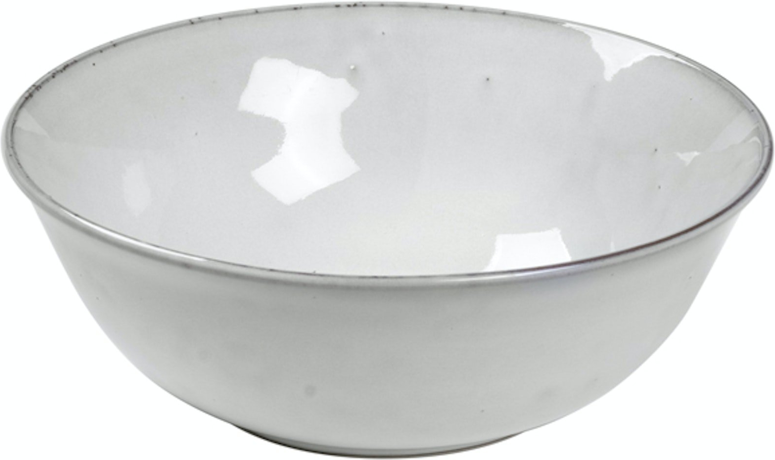Skål   Stentøj Broste Copenhagen Nordic Sand ø21 Cm H7   Cm Hvid