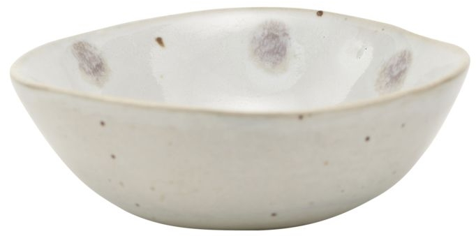 Skål Serveringsskål House Doctor Dots Stentøj ø8 Cm Hvid Grøn