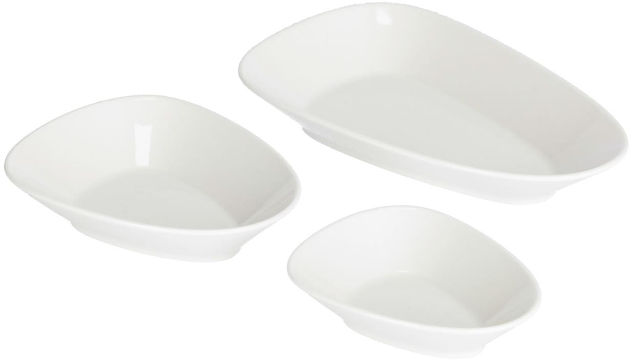 Skålesæt Stk Kave Home Pierina Porcelæn Hvid Ovn- Mikrobølgeegnet