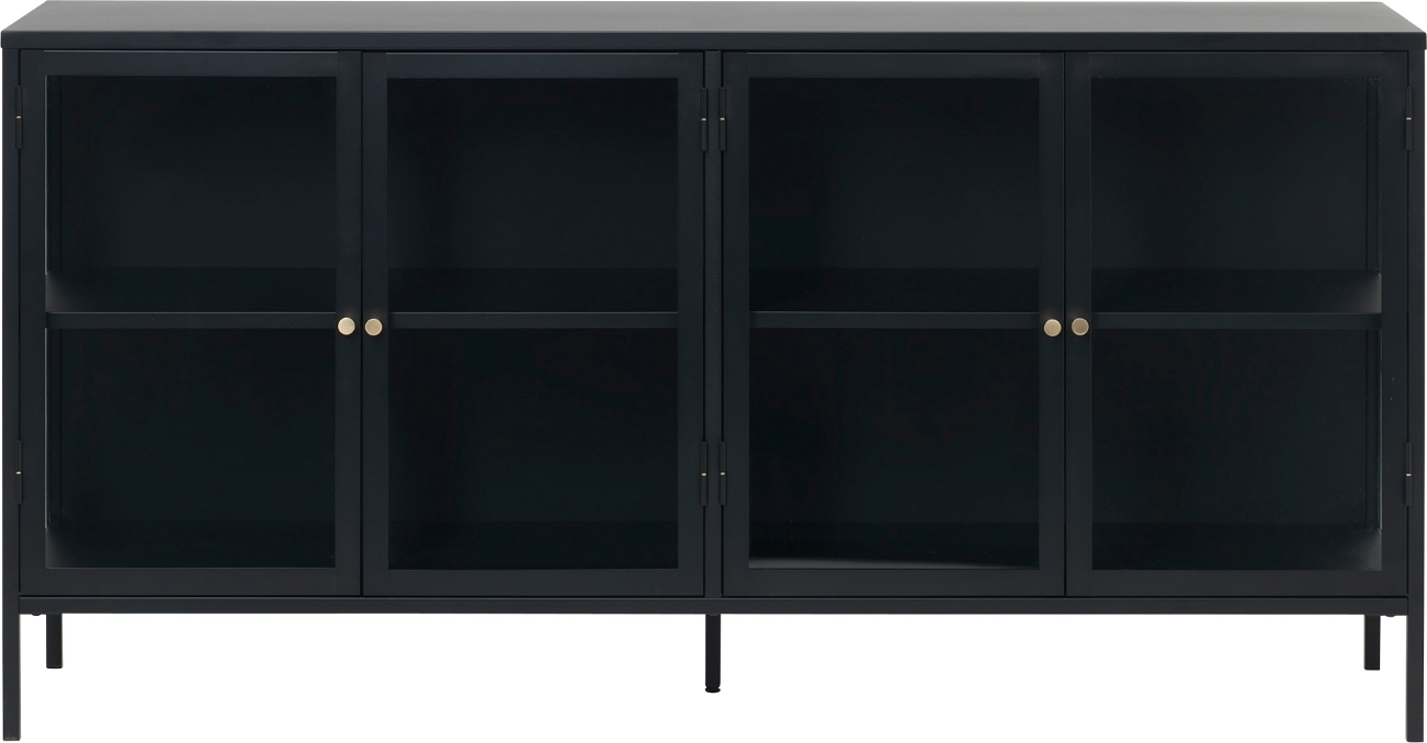 Skænk Nordique Design Carmel   Sort Koldvalset Stål   Glas H85ã B170ã D40 Cm