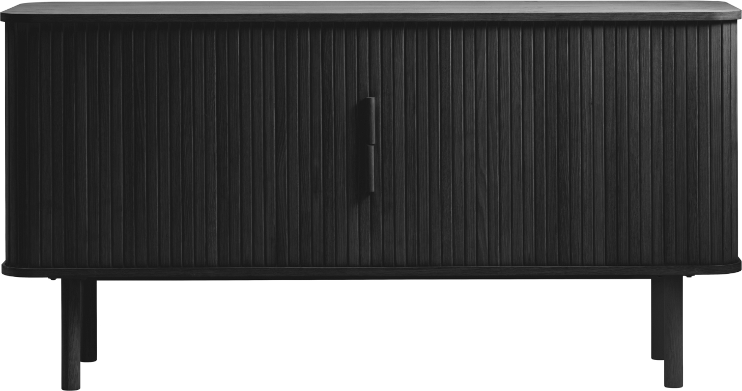 Skænk Nordique Design Cavo Sort Egetræsfiner 160x45x76 Cm