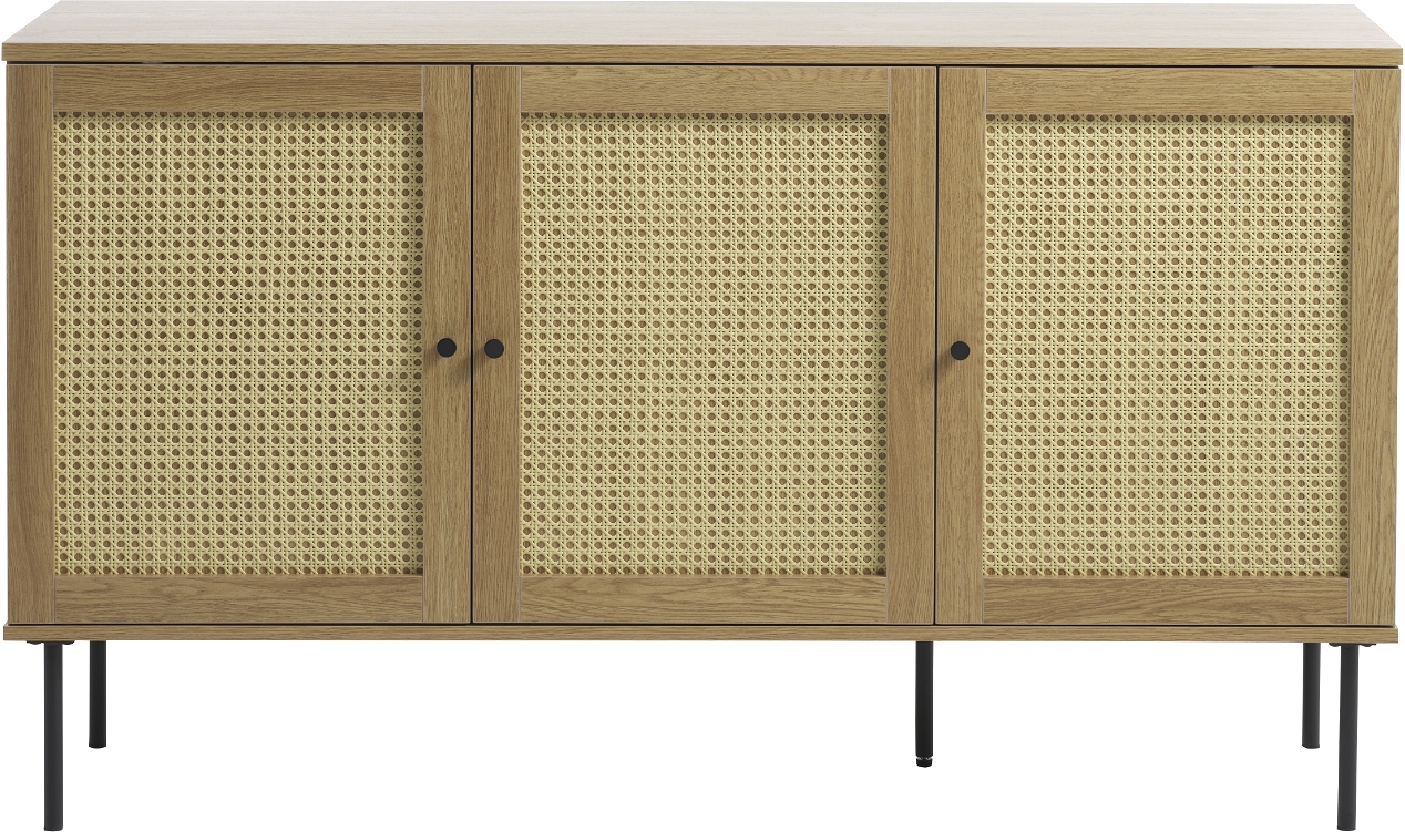Skænk Nordique Design Pensacola   Naturlig Eg Med Rattanfletning  140x40x80 Cm