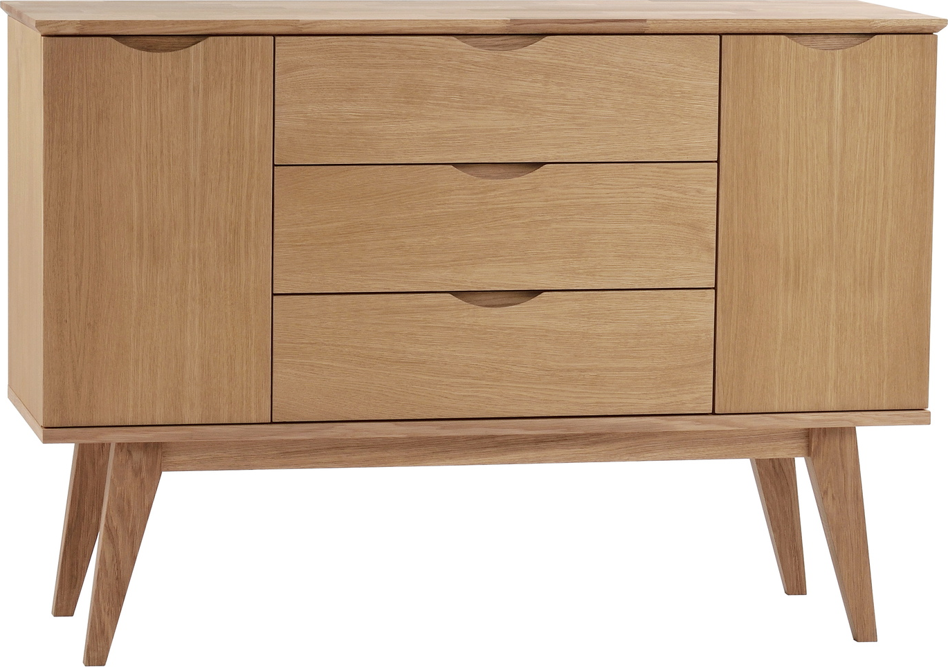 Skænk Rowico Filippa Olieret Eg Multifunktionel Tv-bord Med Skuffer Døre Flytbare Hylder H85xb122xd40 Cm