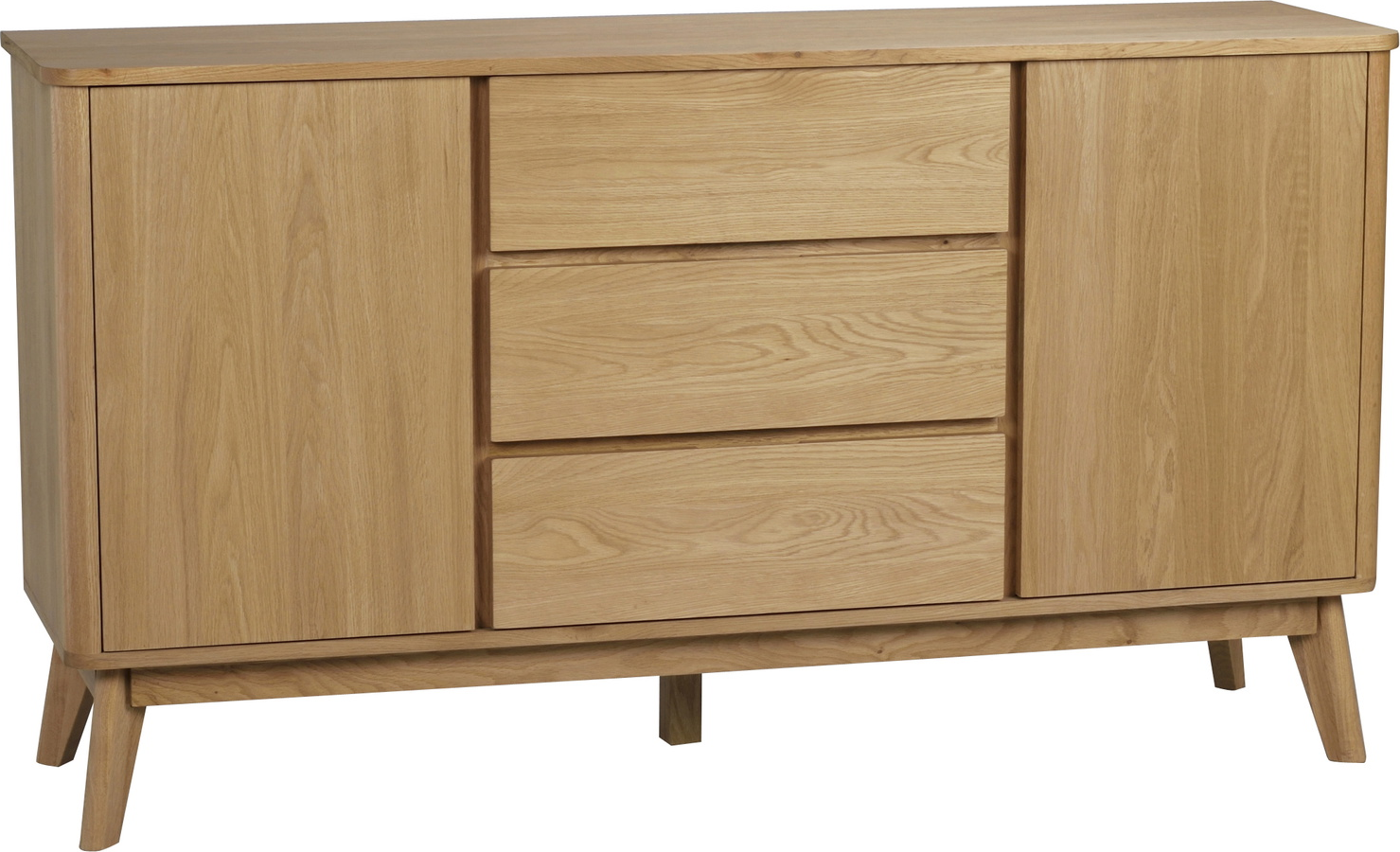 Skænk Rowico Yumi Lakeret Egetræ Skandinavisk Design Med Skuffer Softlukning 84ã 152ã 42 Cm
