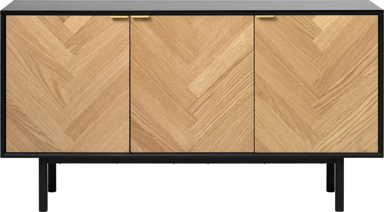 Skænk Sideboard Nordique Design Calvi Natur Eg Med Sildebenslåger   150   43   80 Cm Industrielt Minimalistisk Design