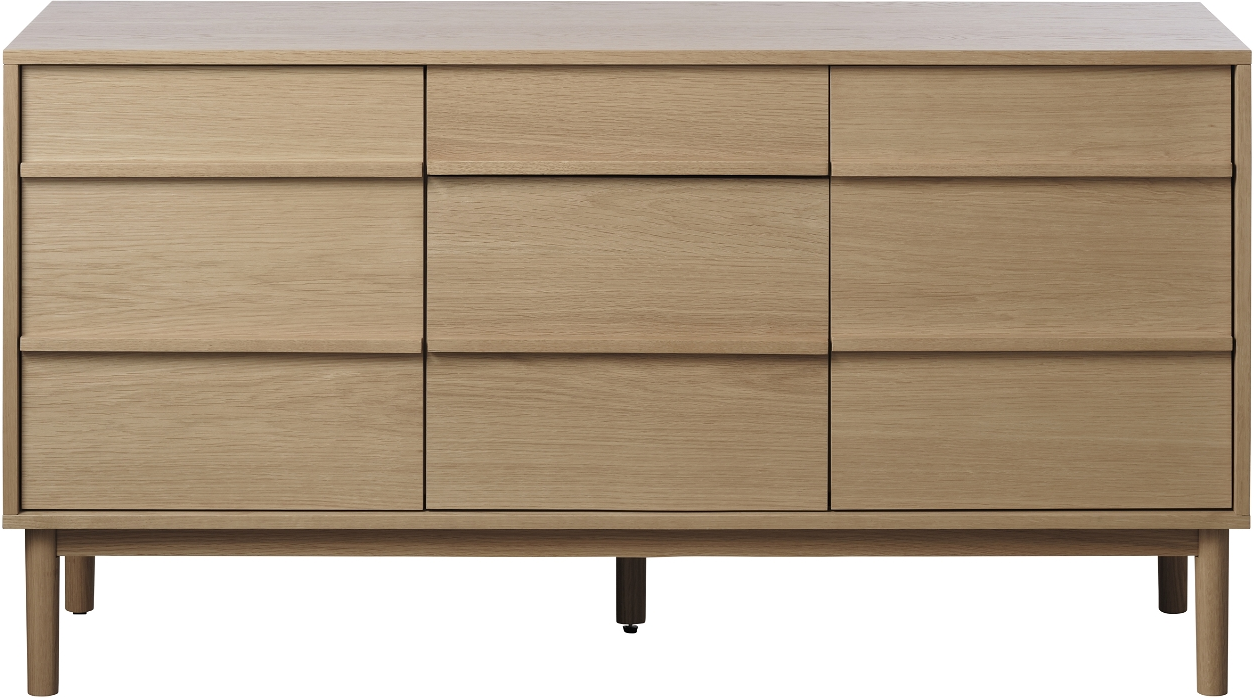 Skænk Sideboard Nordique Design Ponza Egetræ Natur     Døre    Skuffe  Justerbare Hylder  Fsc-certificeret
