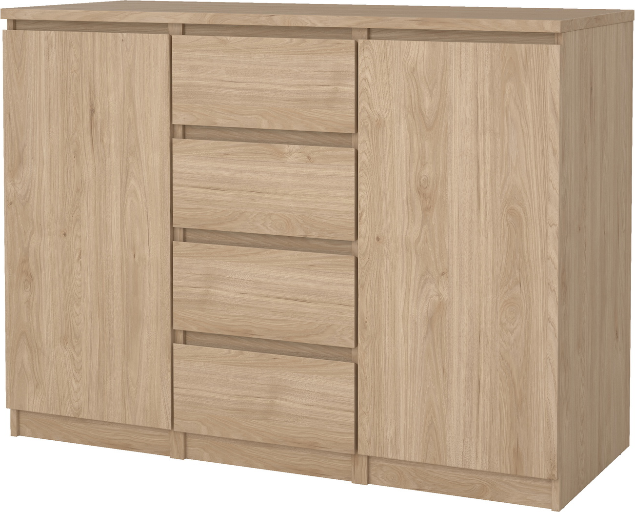 Skænk Vesterholm Naia Jackson Hickory B120ã D50ã H90   Cm    Døre    Skuffer  Grebsløs