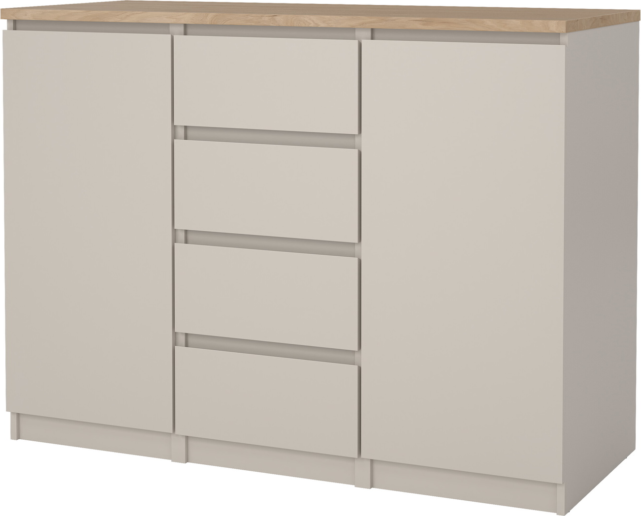 Skænk Vesterholm Naia  Kashmir Jackson Hickory  B121   H91   D50 Cm  Fsc-spånplade    Skuffer Og Skab