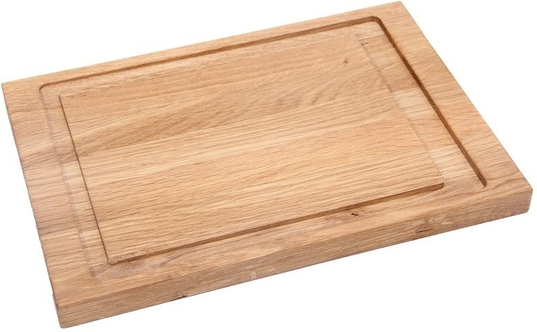 Skærebræt House Of Sander Mite Egetræ 30   25 Cm Med Saftrille  Natur