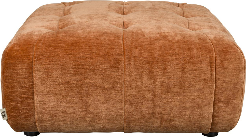 Skammel Dutchbone Hocker Kastanjebrun Polyester Ottoman 91x91x44 Cm