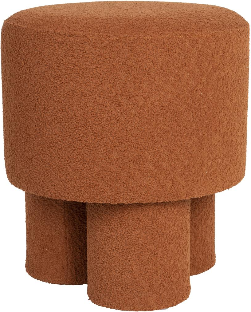 Elegant Rødbrun Stofpuf Marcos til Dit Hjem