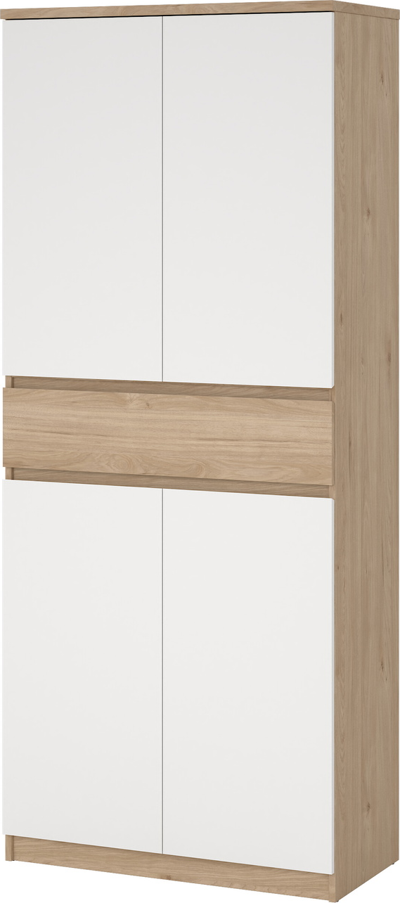Skoskab Skoreol Vesterholm Naia Jackson Hickory Hvid  H192xb80xd40 Cm  Plads Til Ca  30 Par  Fsc