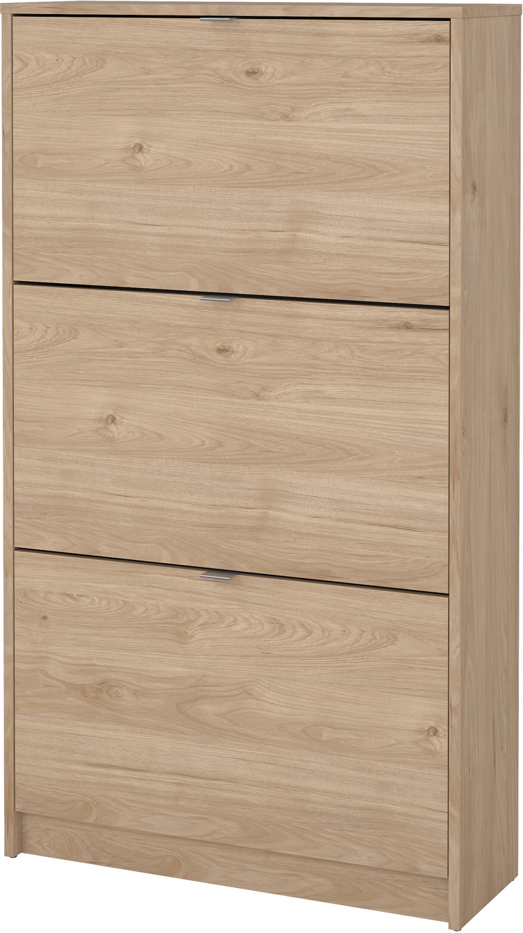 Skoskab Vesterholm Havn   Rum Jackson Hickory Vægmonteret  Plads Til Ca  18 Par H124xb70xd24 Cm