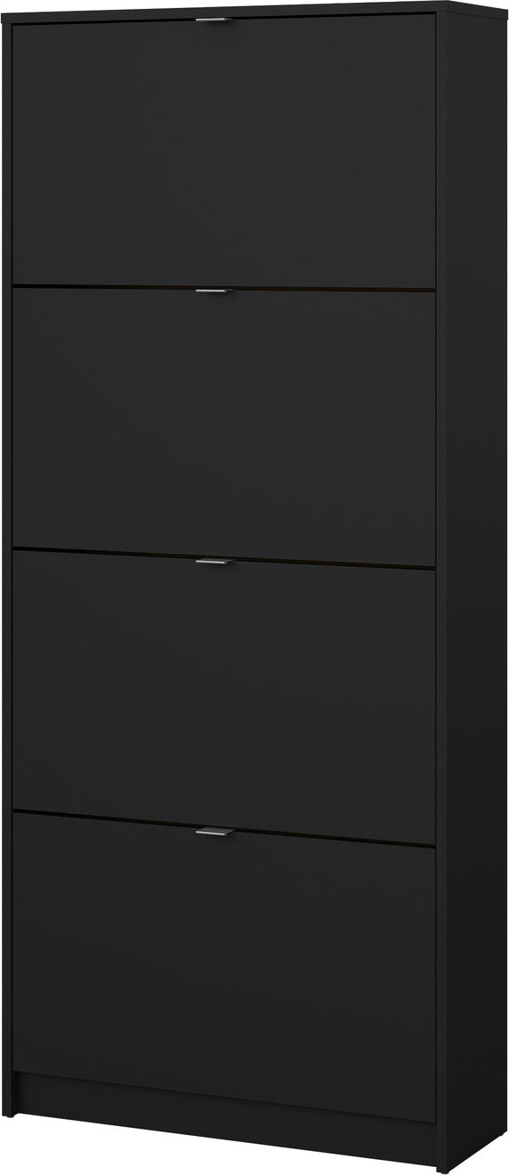Skoskab Vesterholm Havn    Rum  Mat Sort Spånplade  H162xb70xd24 Cm