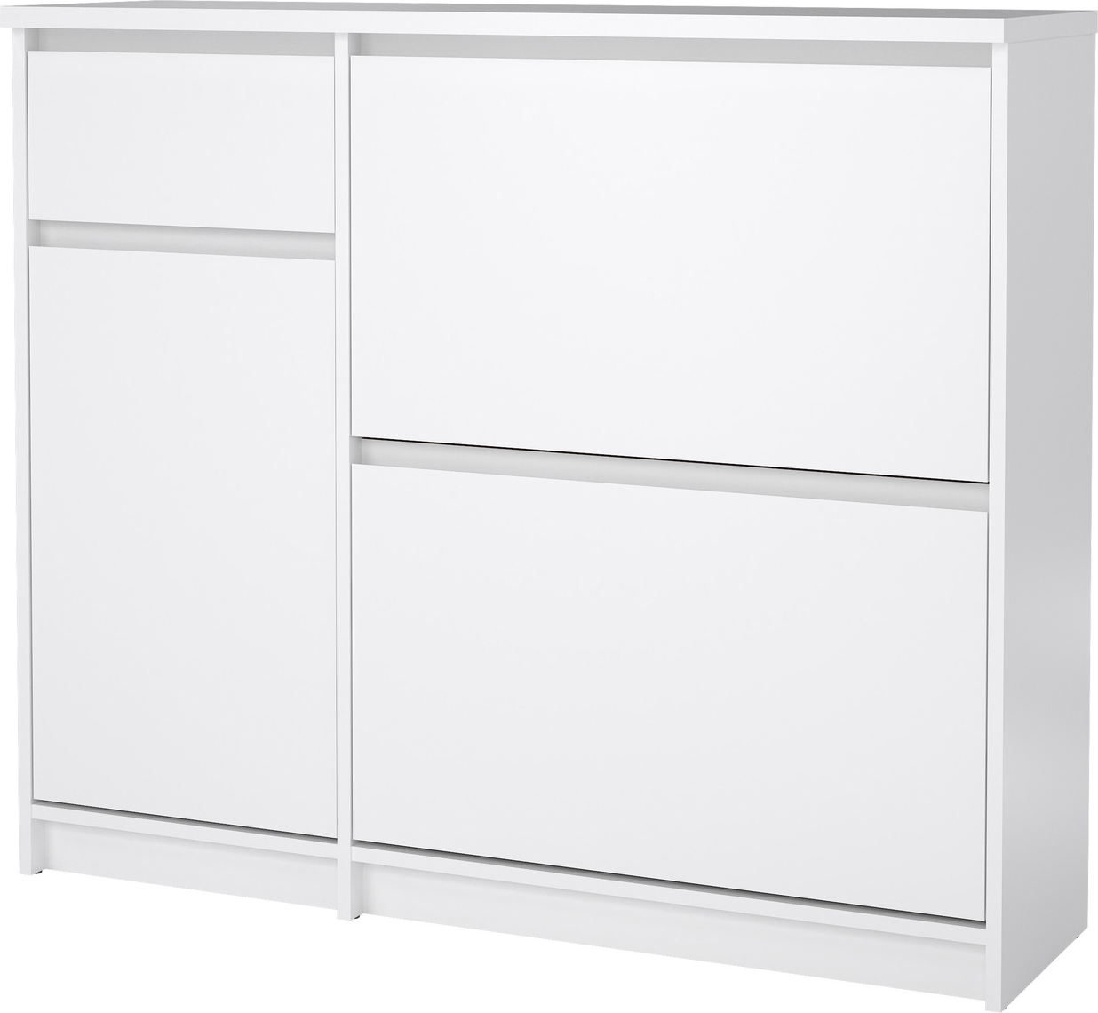 Skoskab Vesterholm Naia  Hvid Højglans  Rummer 12 Par  Dansk Fsc  H92 9ã B108 9ã D31   Cm