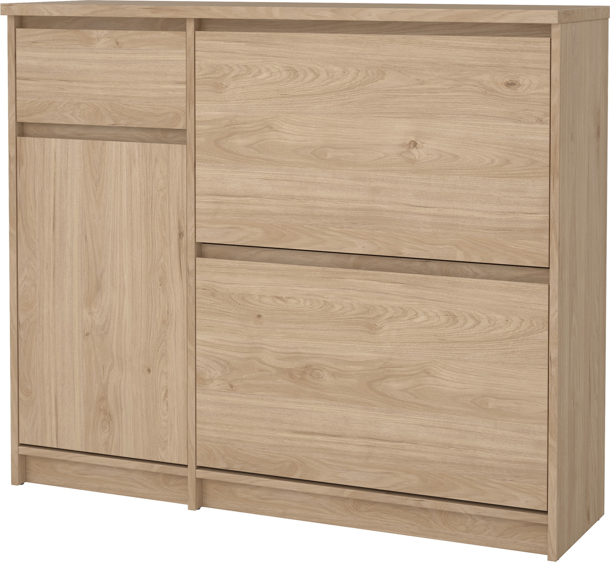 Skoskab Vesterholm Naia Vægmonteret Jackson Hickory Trælook  Rummer 12 Par Sko  H92     B108     D31   Cm