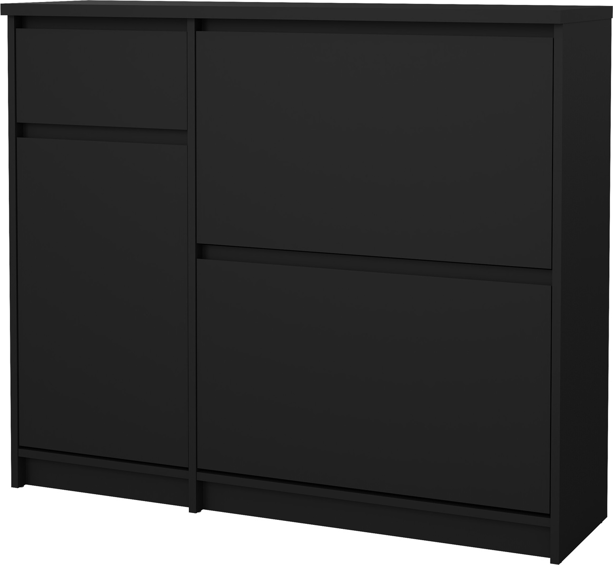 Skoskab Vesterholm Naia Vægmonteret Mat Sort B109 D31   H93 Cm Til 12 Par Sko