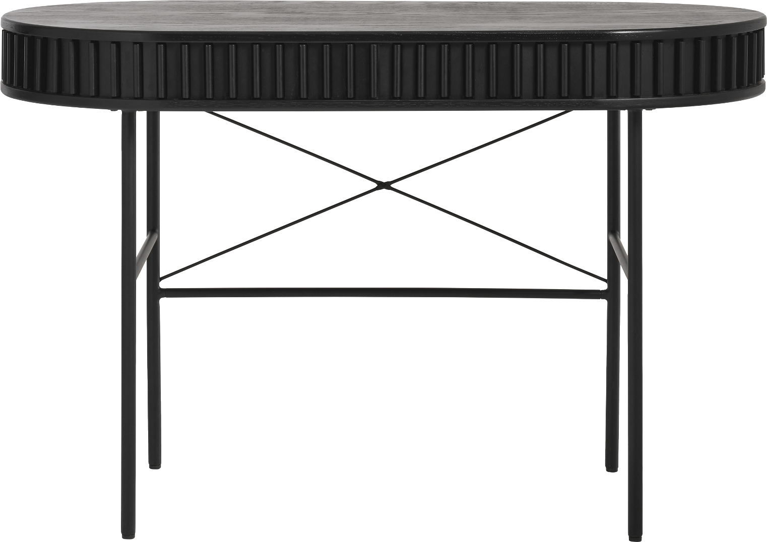 Skrivebord Nordique Design Siena   Sort Egetræ Minimalistisk Kontorbord H75ã B120 Cm