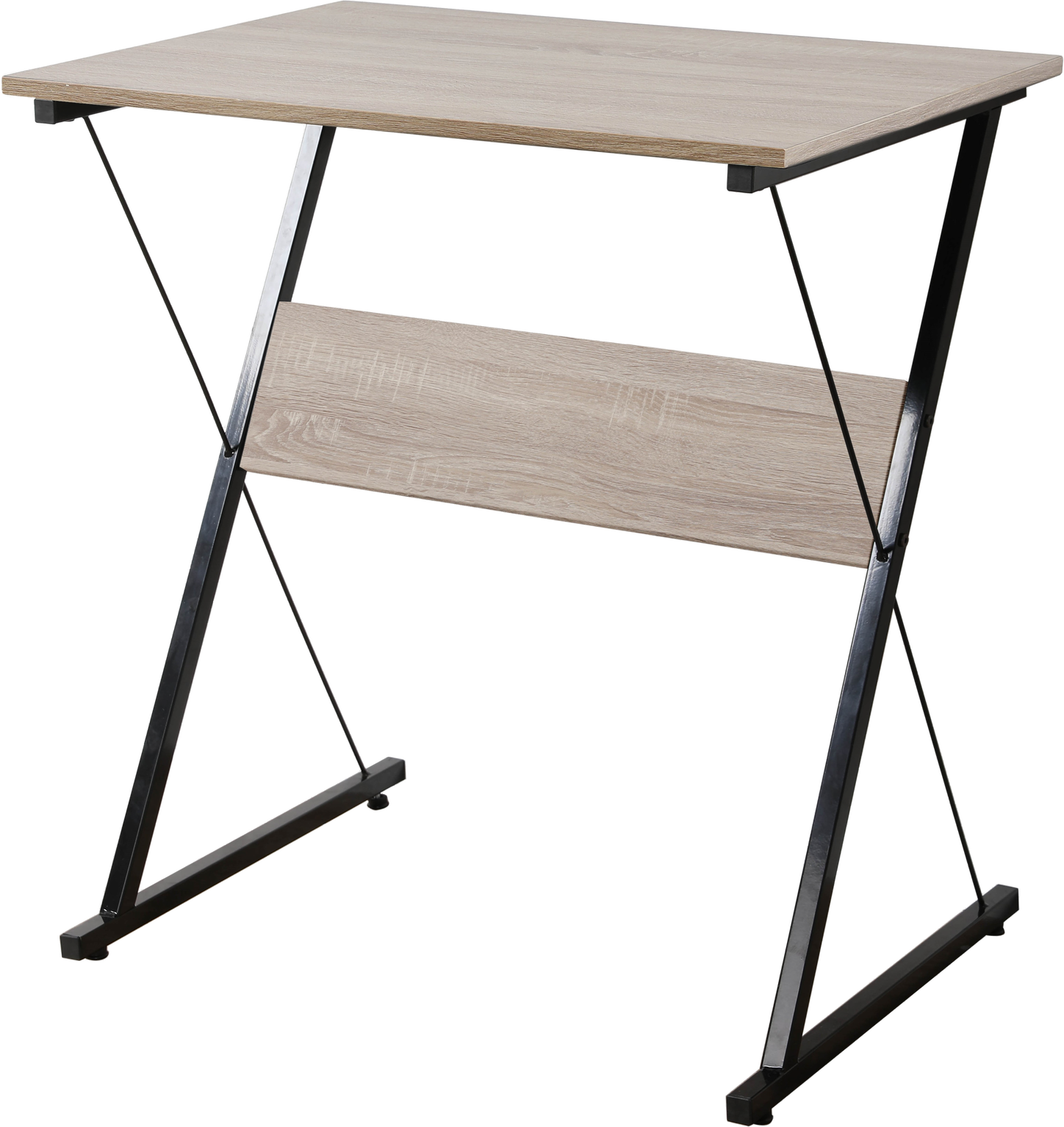 Skrivebord Nordlys Furniture Detroit Industrielt Arbejdsbord Med Brunlakeret Metalstel Lys Natur 74ã 70ã 48 Cm