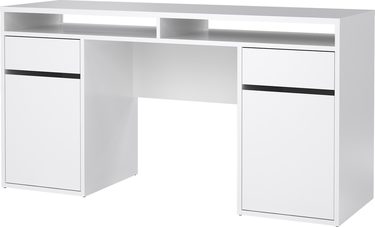 Skrivebord Vesterholm Function Plus Hvid Højglans Lakeret Spånplade B149   D48   H77 Cm Skuffer   Skabe Dansk Produceret