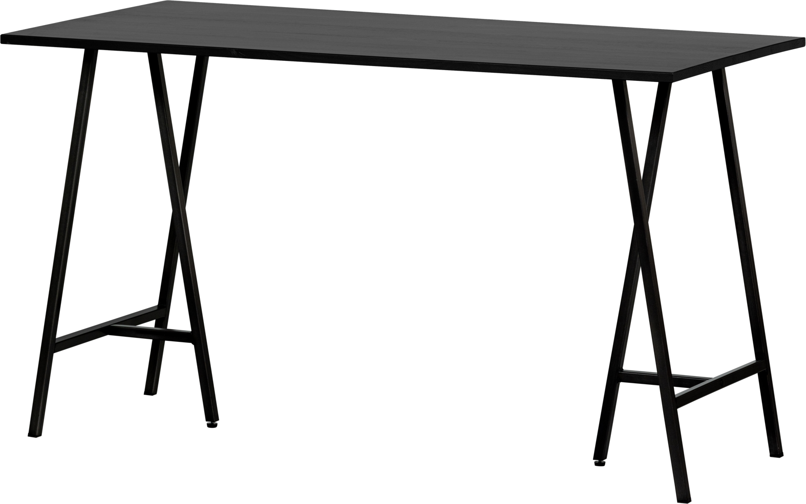 Woood Tino Mat Sort Skrivebord – Bæredygtig Elegance