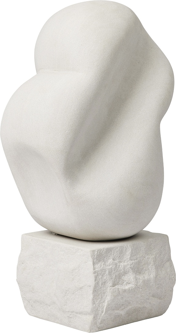 Skulptur Kristina Dam Contour Sculpture   Sandsten Lysegrå 32 Cm