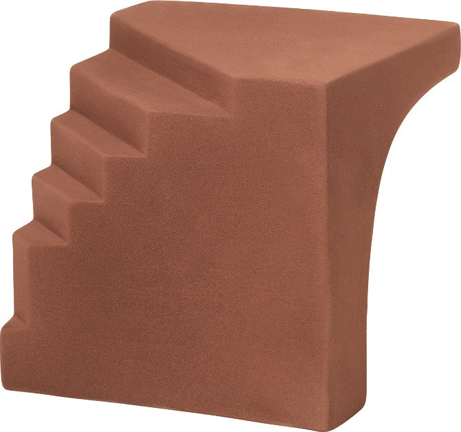 Rød Terracotta Skulptur "Stair" - Unik Boligdekoration