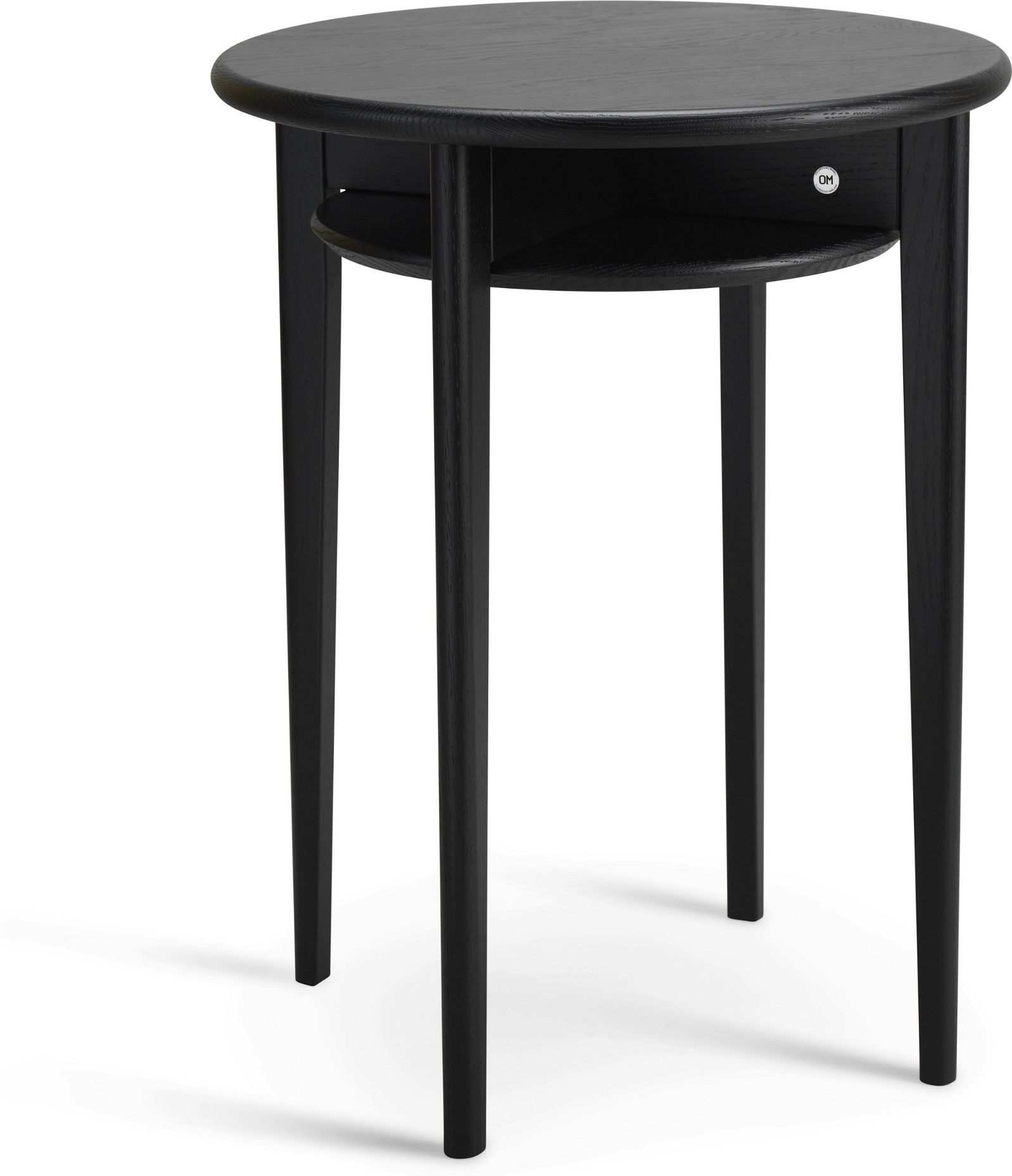 Elegant Småbord Celia i Sortbejdset Egetræ – Ø43 cm