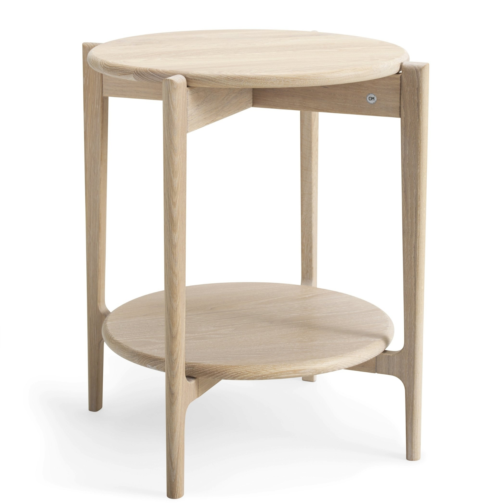Elegant Leia Småbord i Hvidolieret Egetræ – Ø51 cm