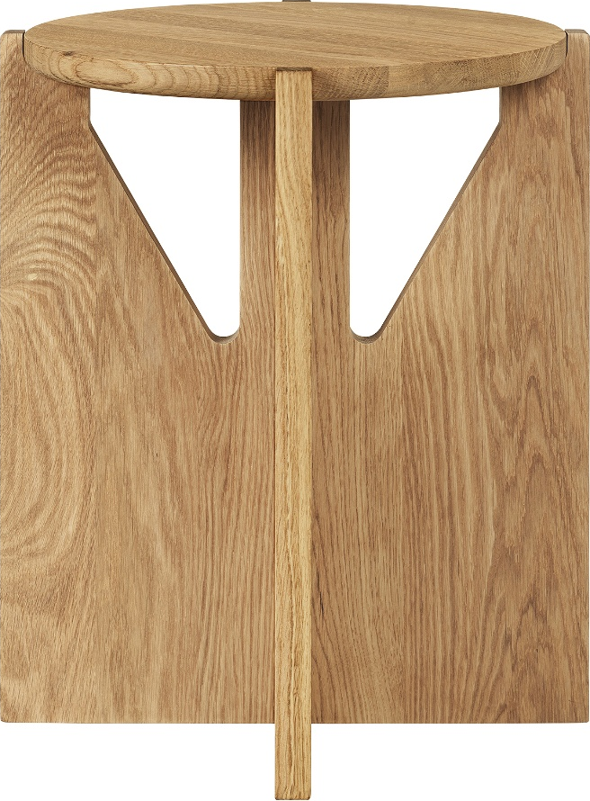 Småbord Skammel Kristina Dam Simple   Lakeret Eg Natur H8   D38     B43   Cm
