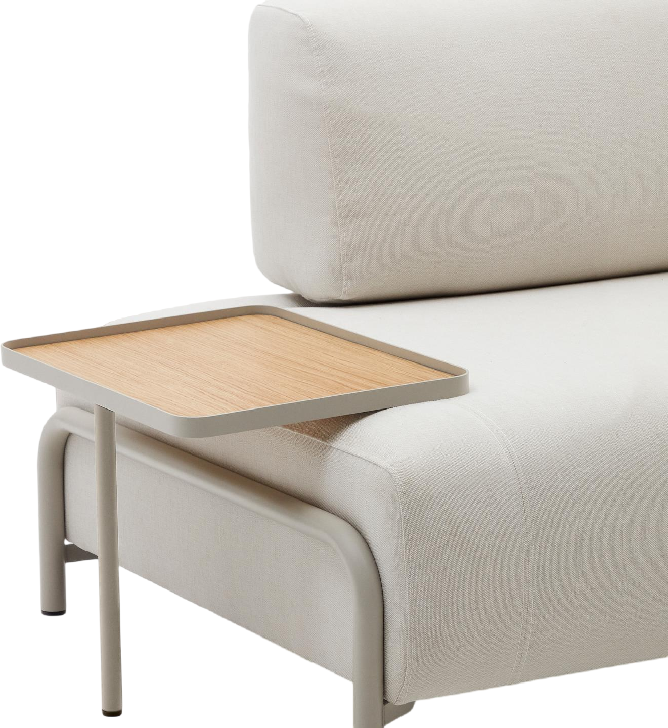Sofa Bakke Kave Home Compo - Beige Metal 45x40 cm