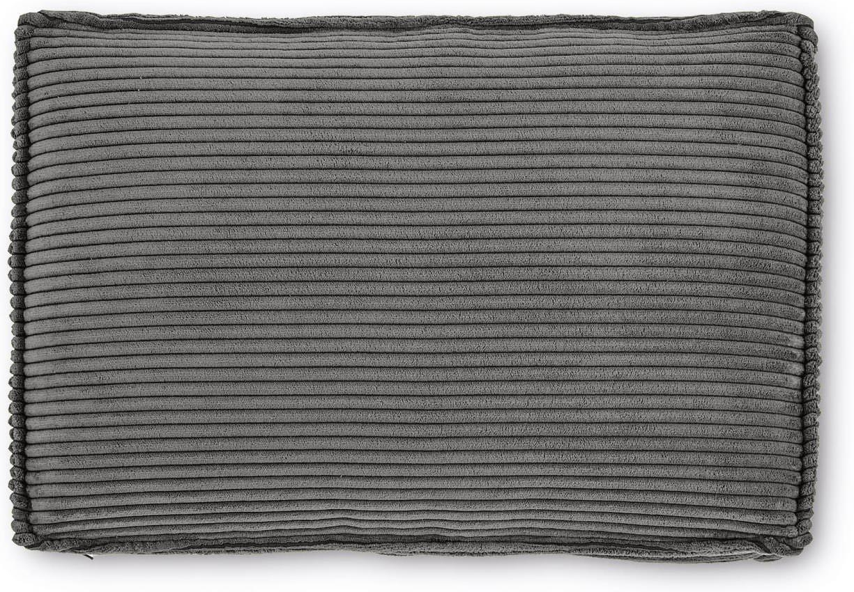 Sofa Tilbehørspude Kave Home Blok Fløjlsfinish Grå 50ã 70ã 15 Cm