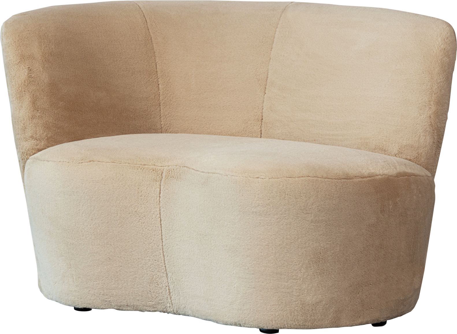 Sofabænk Woood Stone Venstrevendt Natur Polyester 112x80x73 Cm